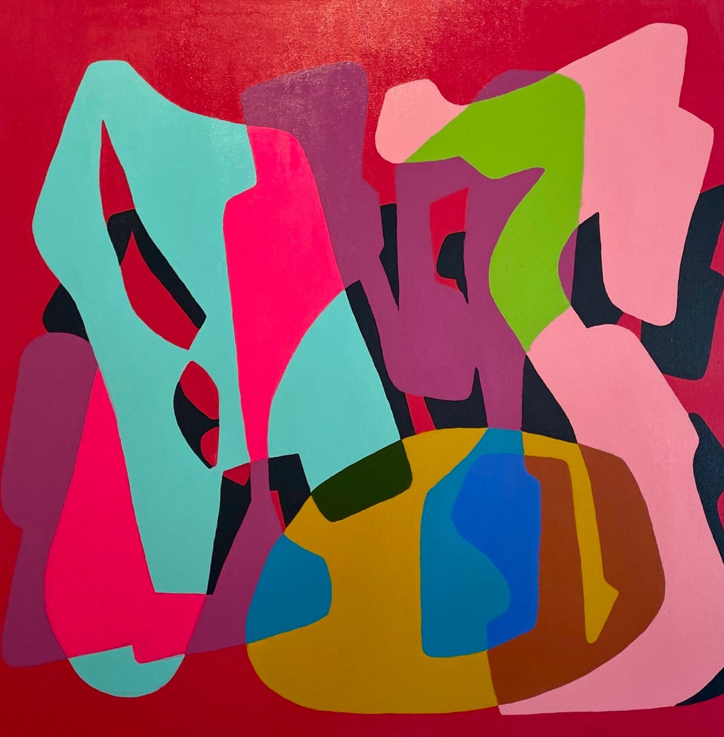 "A.M.O.S." series3of3 - Pedro AMOS - 39 x 39" inches - Acrylic on Canvas - 2022