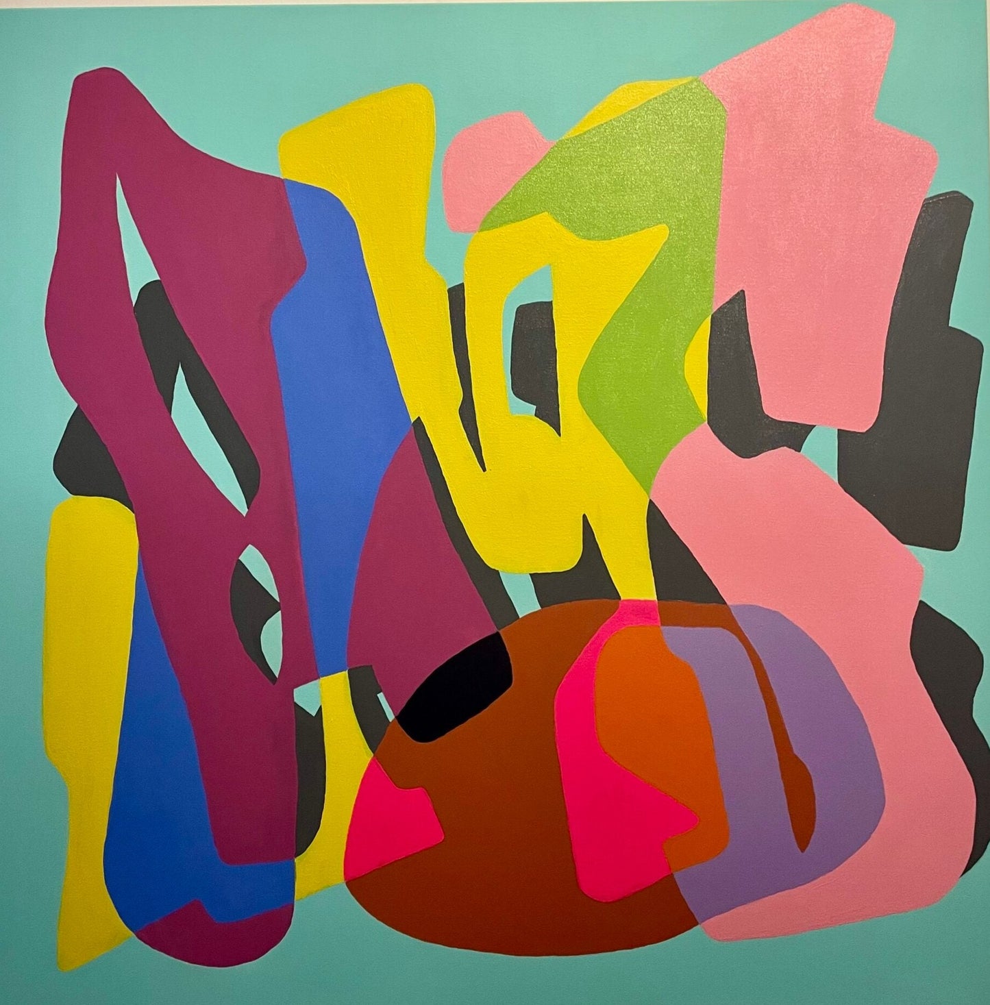 "A.M.O.S." series2of3 - Pedro AMOS - 39 x 39" inches - Acrylic on Canvas - 2022