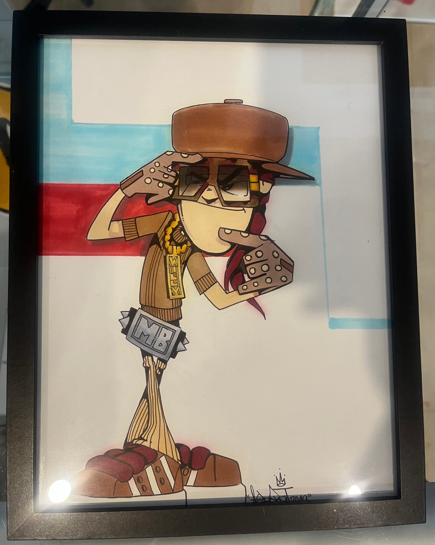 "Bad Boy" - 9 x 11' inches, marker on paper - by Chillski - 2019