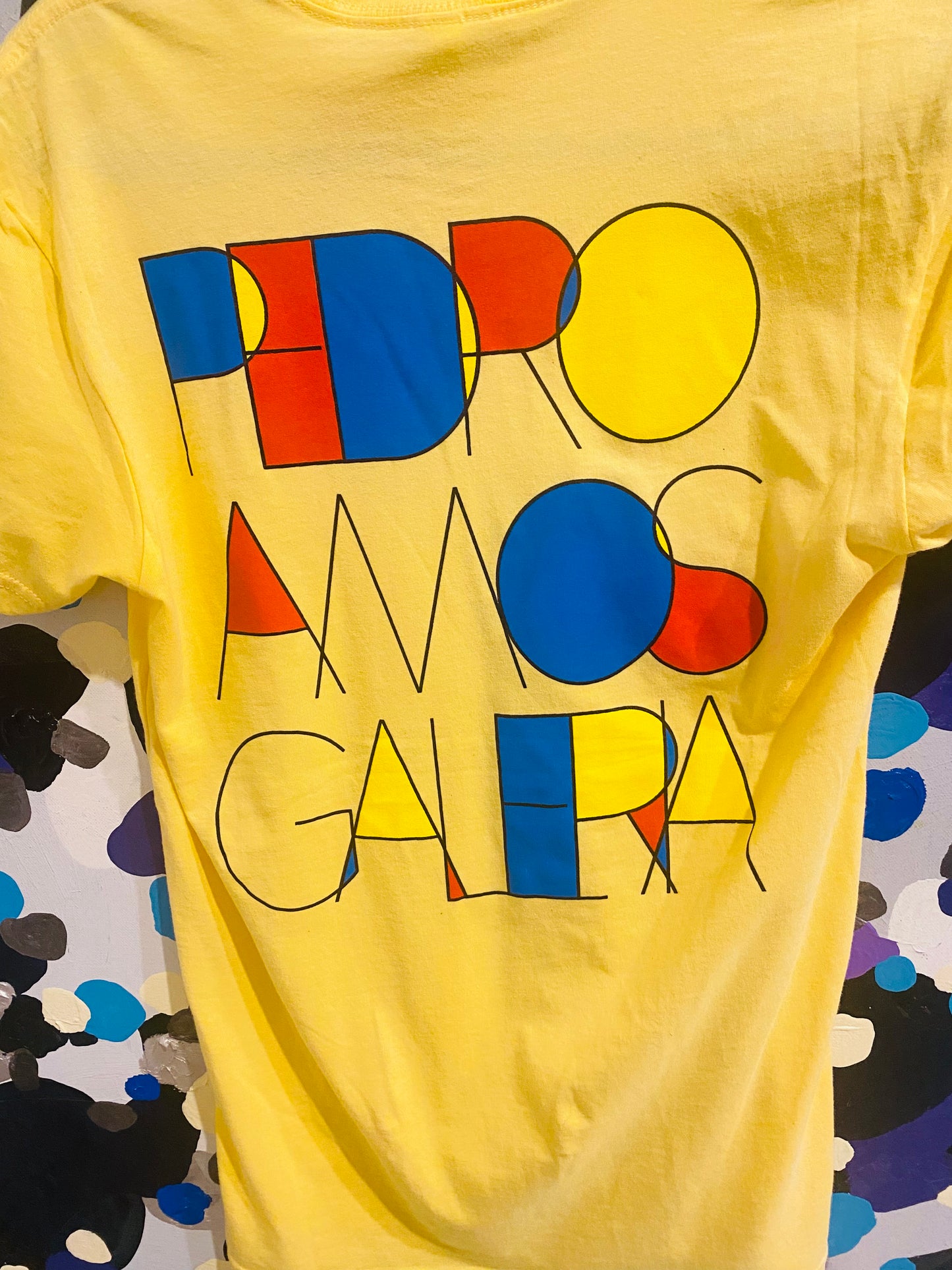 "Pedro AMOS Galeria" Contemporary Logo - Yellow T-Shirt