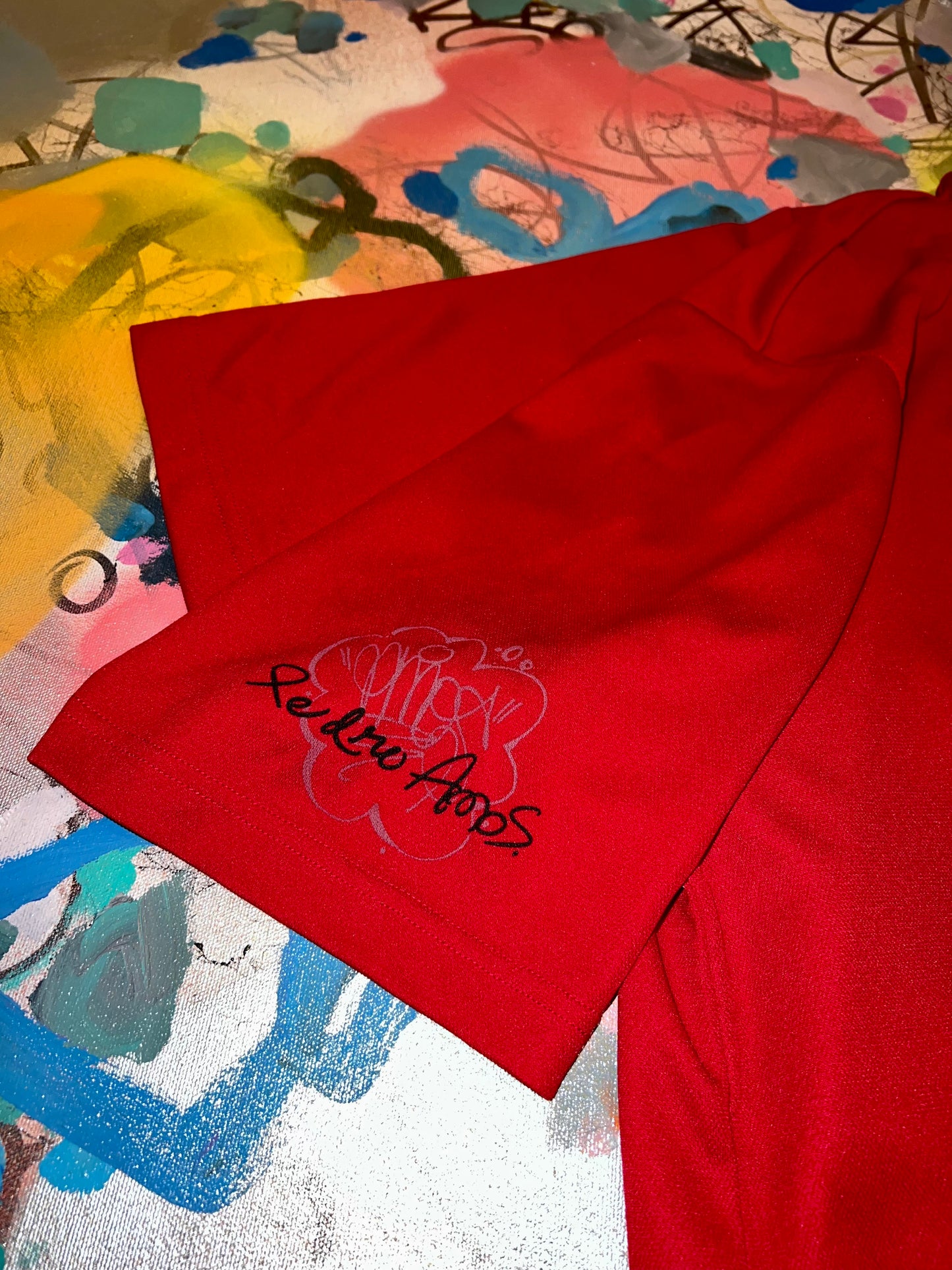 Polo deportivo "Under PAR" de AMOS - Logo bordado - Polo rojo