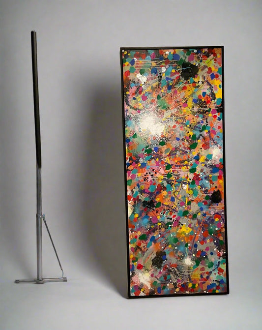 "Waste Nothing 2" - 79 x 32" inches - Acrylic on Linen - Pedro AMOS - 2023