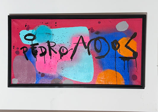 "PeDrOaMoS" - 40 x 20" inches - acrylic, aerosol and oil stick on canvas - 2022