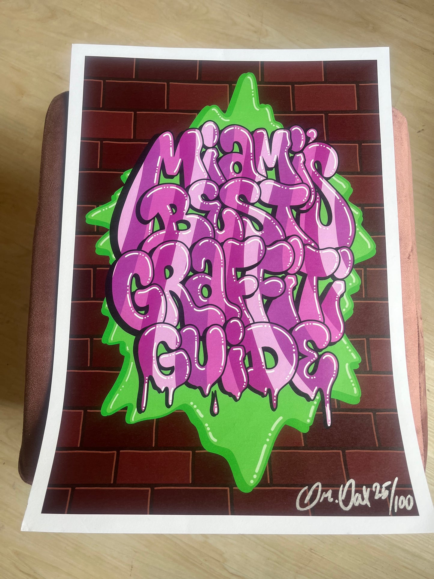 "Miami's Best Graffiti Guide" - 13 x 17" inches. Print - by Dr. Daks - 2020