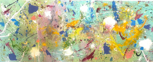 "Waste Nothing - 79 x 32 inches - paint on linen - 2023